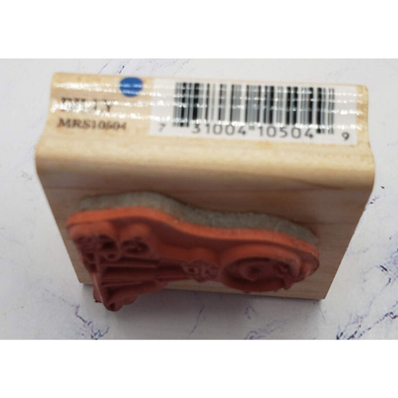 Boy With Teddy Bear And Blanket Creative Beginnings Wood Mounted Rubber Stamp - Picture 3 of 7